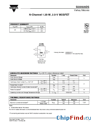 Datasheet SI2302ADS manufacturer Vishay